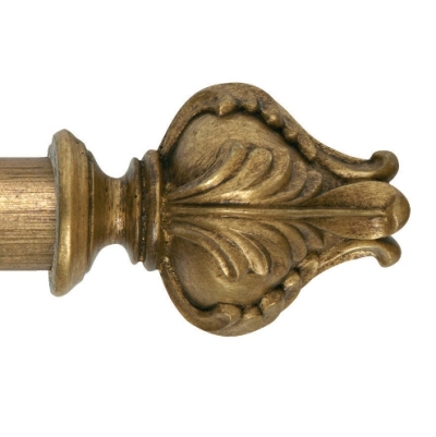 Museum 35mm Pole Set in Antique Gilt with Vienna Finial
